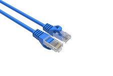 CAT6 Slim Ethernet Patch Cable Blue 7FT 50 PACK picture