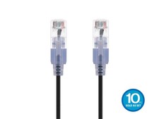 Monoprice Cat6A Ethernet Network Patch Cable - 20 feet - Black | 10 pack, 10G picture