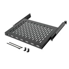 Tecmojo 1U Sliding Rack Shelf,4-Post Vented Rack Mount Shelf,13.8in Deep picture