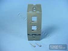 Leviton Quickport Slate Gray Acenti 2-Port Polymer Wallplate Insert AC642-SLT picture