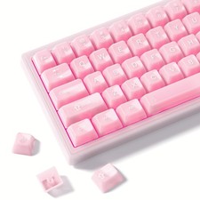Keyboard Keycaps Jelly, Clear Cute Keycaps, Transparent Pink Custom Key Cap 6... picture