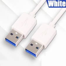 USB 3.0 A Male to A Male Cable Data Transfer Super Speed Power Charger Metal lot picture