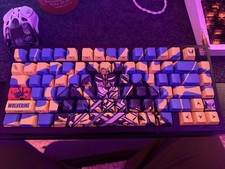 WOBKEY Rainy75 75% Custom Mechanical Keyboard Wolverine Keycaps Black picture