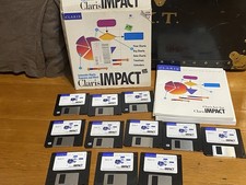 Vintage Claris Impact 2.0 In Box MAC OS Software picture