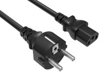 8ft CEE 7/7 to IEC320 C13 European Schuko Power Cord  18AWG H05VV-F 10A/250V,... picture