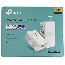 TP-Link TL-WPA7617 KIT AV1000 AC1200 Powerline WiFi Extender Kit New Open Box 4K picture