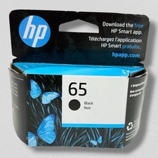 Black HP #65 - 1 pack Black Ink Cartridges New Genuine - Factory Sealed Jul 2026 picture