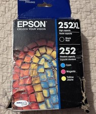 Epson 252XL Black  & 252  Cyan - Magenta Yellow - Ink Cartridges - Damaged Box picture