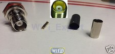 1 TNC Female Bulkhead crimp for RG58 RG142 RG400 LMR195 cable RF Cable Connector picture