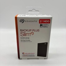 New Seagate Portable Backup Plus Slim 2TB USB-B to USB-A HDD 2R1AP7-573 picture