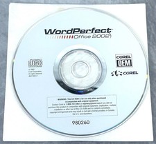 Vintage Corel WordPerfect Office 2002 OEM Installation CD-ROM Disc Only 980260 picture