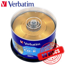 Verbatim AZO CD-R Digital Vinyl Blank CD LP Style 700M 52x Gold Color - 50 Discs picture