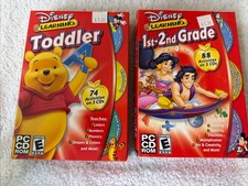 Disney's Learning Toddler Pooh 1st-2nd Grade Aladdin Quest Pixar PC CD ROM New picture