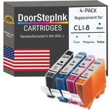 DoorStepInk Compatible Ink Cartridges for Canon CLI-8 Black / 3 Color 4-Pack-USA picture