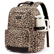 LOVEVOOK Laptop Backpack 15.6 Inch Leopard Print Women Waterproof picture