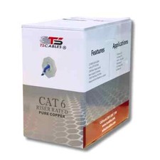 TSCables Cat6 RISER 100% SOLID BARE COPPER CMR CABLE 1000FT 550Mhz in 3 colors picture