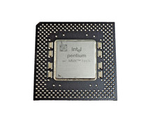Vintage Intel Pentium MMX 200MHz 32-Bit Gold Socket 7 SL27J Processor CPU picture