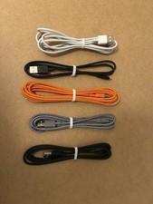 Lot of 5 USB Type A to Micro-B Round Cables, Assorted Colors picture