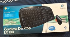 Logitech Cordless Desktop EX 100 Wireless Keyboard+Optical Mouse QWERTY Black picture