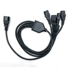 IEC Y Power Splitter Cable C14 Male to 5* C13 Female Cord X003D39GQL 10A 250v picture