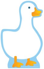 SHAPES ETC. 50 Sheets Duck Large Notepad 5in x7in Barnyard Animals Cute White  picture
