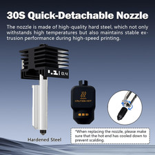 3 Pack P2S Hotend 0.2MM 0.4MM 0.6MM Nozzle for P2S/X2D/H2S/H2D/H2C/A1/A1 Mini... picture