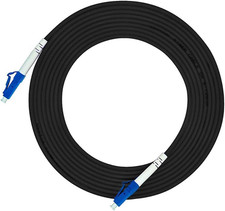 100Ft 100Feet 30M LC to LC Outdoor Armored Simplex 9/125 SM Fiber Optic Cable Ju picture