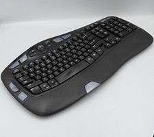 Logitech K-350 Rare Blue Key Wireless Comfort Wave Ergonomic Keyboard (Y-RCP140) picture