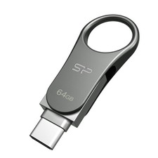 Silicon Power 64GB USB-C USB-A Dual Flash Drive USB 3.2 Gen 1 C80 Japan Import picture