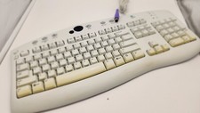 Retro Logitech Access Y-SR34 RT7R13 Media Enhanced Keyboard UK Layout PS/2 picture