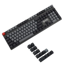 122 PCS Double Shot Dyed PBT Shine Through OEM Keycap Rainbow Carbon Sunset picture