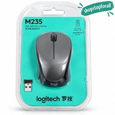 New Logitech M235 Wireless Mouse Black Gray 910-002692 picture