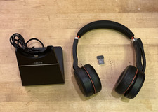 Jabra Evolve 75 HSC040W Wireless Bluetooth Headset, Charge Stand, Cable, Dongle picture