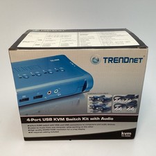 TRENDnet TK-409K 4-Port USB KVM Switch Kit with Audio 2048x1536 - New & Flawless picture
