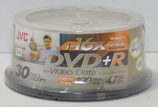 Jvc DVD+R 16x 120 Min 4.7 Gb Video/Data 30 disc New Sealed picture