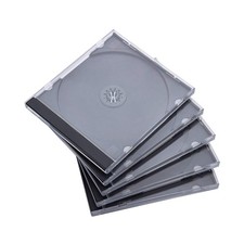 Maxtek 10.4 mm Standard Single Clear CD Jewel Case with Assembled Black Tray,... picture