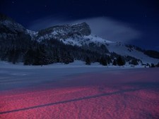 Landscape night snow winter Custom Gaming Mat Desk picture