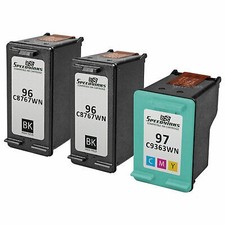 3PK DI Ink Cartridge for HP 96 (2xblk) & HP 97 (1xColor) Deskjet 6940 5940 9800 picture