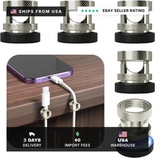 Magnetic Cable Clips 6Pcs, Stainless Steel Cord Anchor, Metal Silver picture