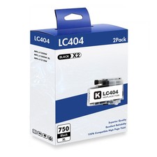2 Pack LC404 Black Ink Cartridges Compatible For Brother MFC-J1215W MFC-J1205W picture
