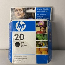 Genuine HP 20 Black Ink Cartridge Factory Sealed In Box - Exp 06/2010 🔥 picture