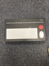Macally Wireless Ergonomic Keyboard and Mouse Combo White (MKEYECOMBO) picture