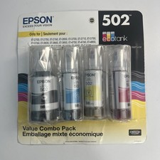 Genuine Epson 502 Ink Combo Pack for ECO-TANK ET-2850 3850 4850 Printers-OEM-4PK picture