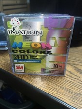 10 X NEON Imation Formatted Diskettes IBM 2HD 1.44 MB Sealed  Floppy Disks 3m picture