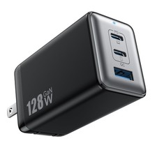 128W USB C Wall Charger,GaN III 3-Port Fast Charging Station,PD 128W, Black picture