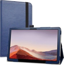 Case for TCL Tab Pro 5G, Premium PU Leather Slim Stand Cover, Blue picture