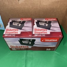 Genuine Imation IBM Formatted 2HD 1.44 Diskettes (50 Diskettes) (2)25 Pack Boxes picture