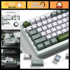133 Key PBT Double Shot Keycaps - Cherry Profile for 60%/75%/100% Retro Gaming K picture