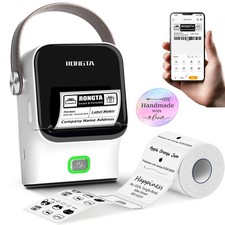 Bluetooth Label Maker Machine with Tape, Thermal Label Printer for Office, Sm... picture