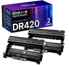 E-Z Ink 2 pack Drum Unit (Not Toner) Brother Printer DR420 & more in description picture